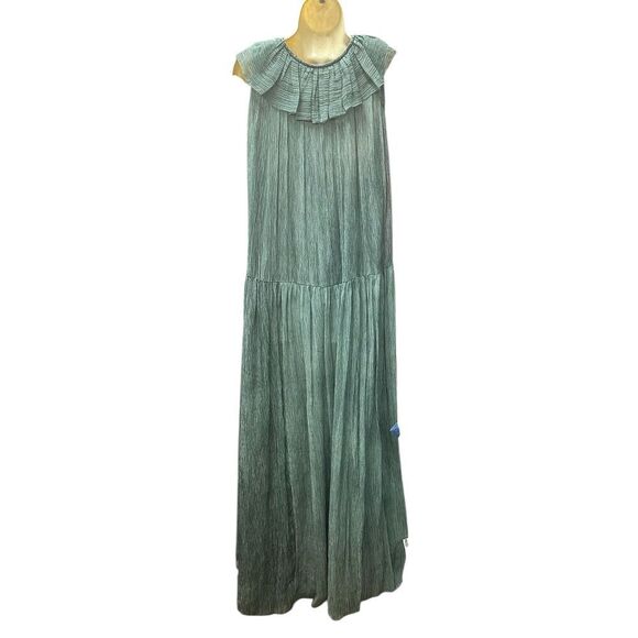 ULLA JOHNSON 100% Silk Audelia Gown in Spruce NWT Size 00 - Picture 6 of 10